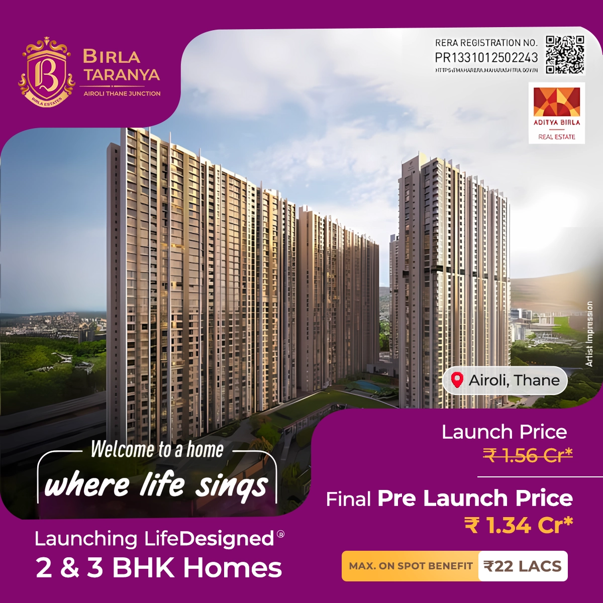 Birla Taranya Airoli at Airoli-Thane Junction