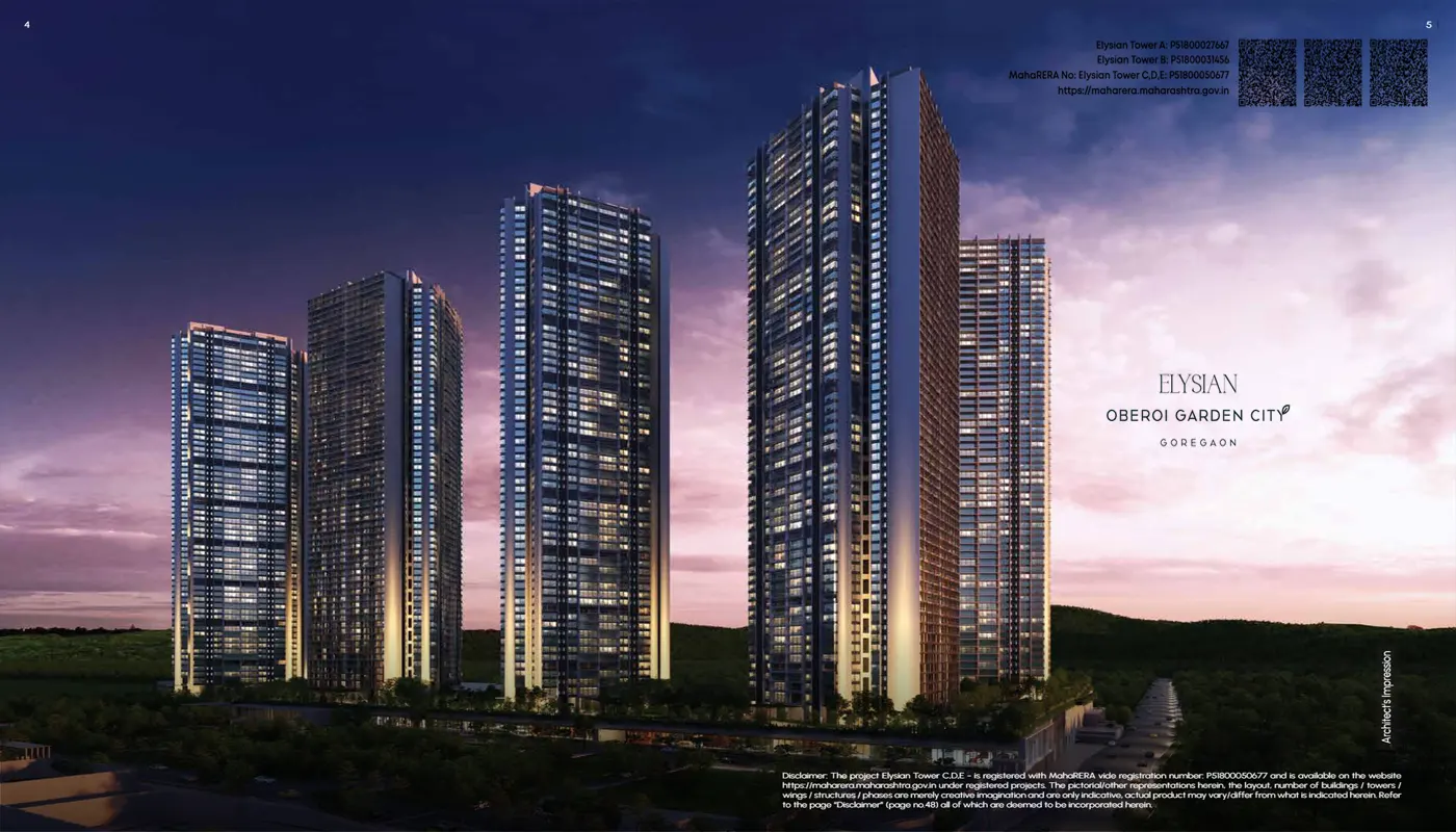 3 BHK Flats in Oberoi Elysian