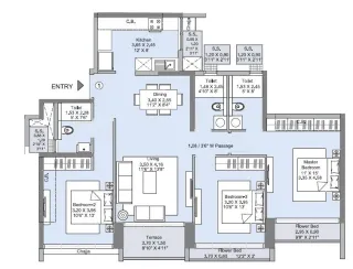 2 BHK — Kamdhenu Vogue Sanpada Sector8