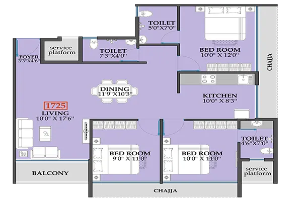 Codename One Kalamboli floor plan