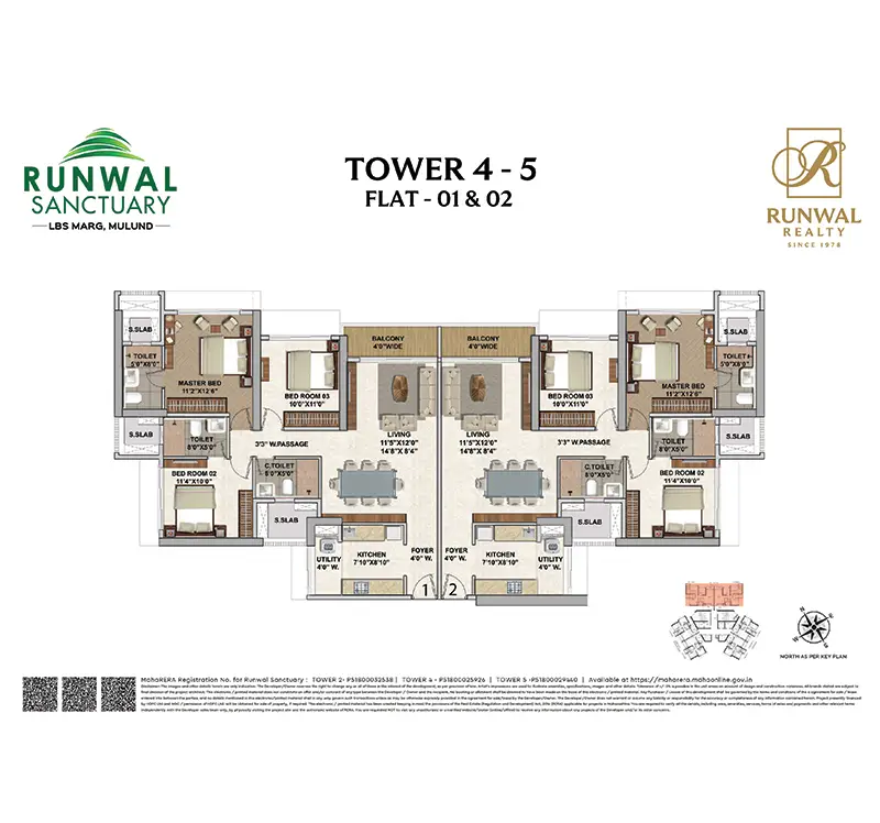 Runwal Sanctuary Mulund West floor plan