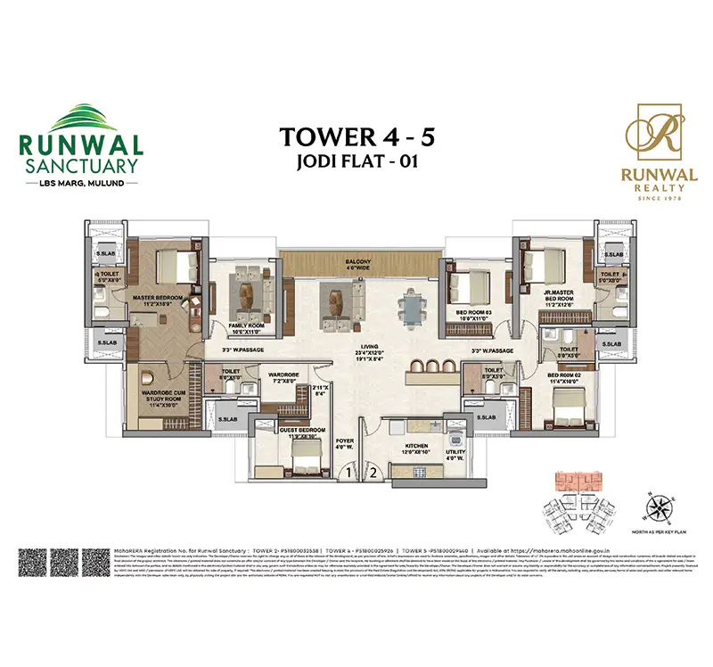 Runwal Sanctuary Mulund West floor plan