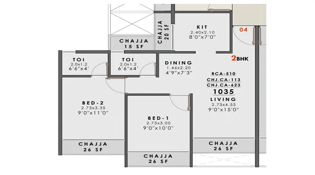 SM Hitech Marwa Taloja floor plan