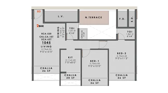 SM Hitech Marwa Taloja floor plan