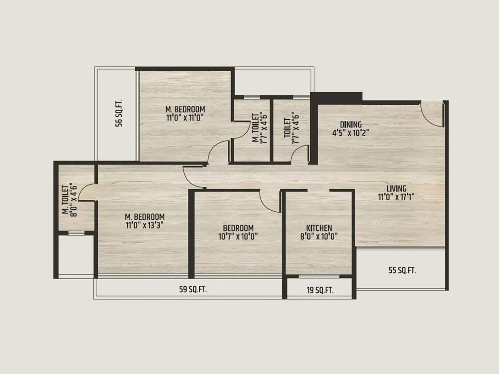 Prajapati Magnum Dronagiri floor plan