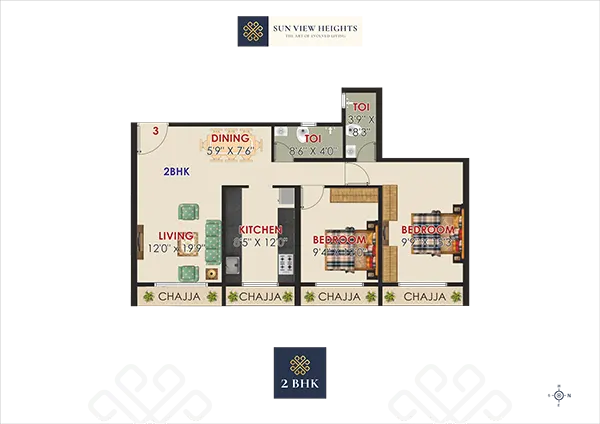 Sun View Heights Vashi floor plan