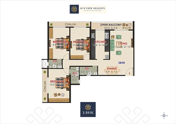 Sun View Heights Vashi floor plan