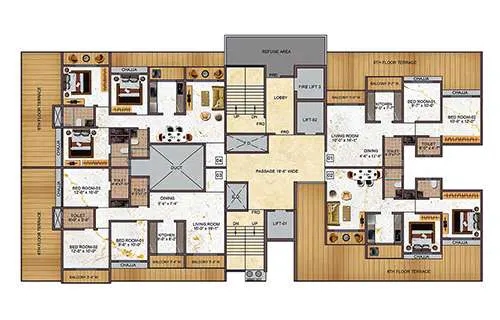 Tharwani Palladian Sec 34A Kharghar floor plan