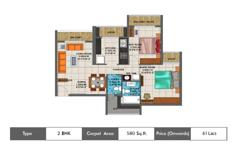 Arihant Aspire Panvel floor plan