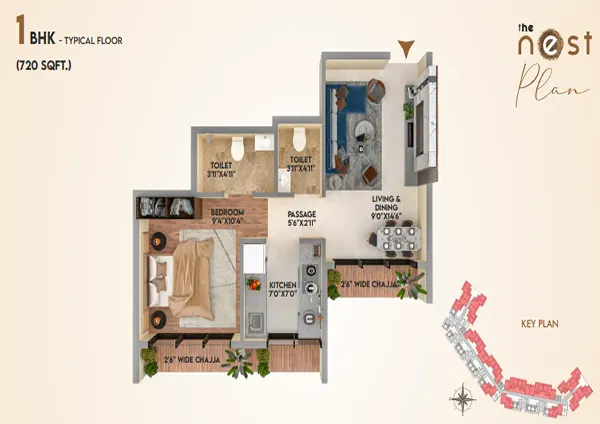 The Nest Riverside floor plan