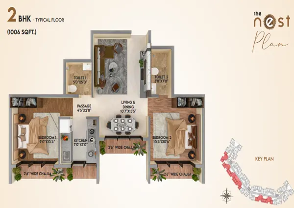 The Nest Riverside floor plan