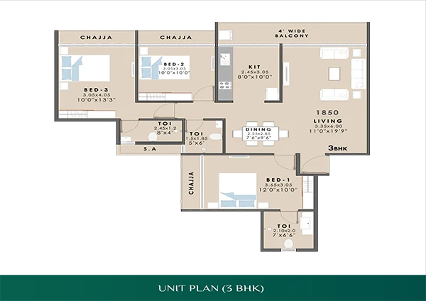 Satyam Swarnim Khanda Colony floor plan