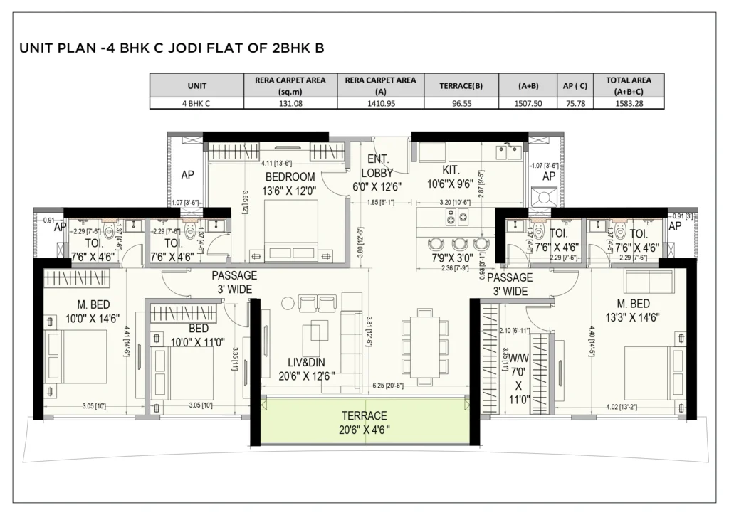 Rainbow Life 2 Kharghar floor plan