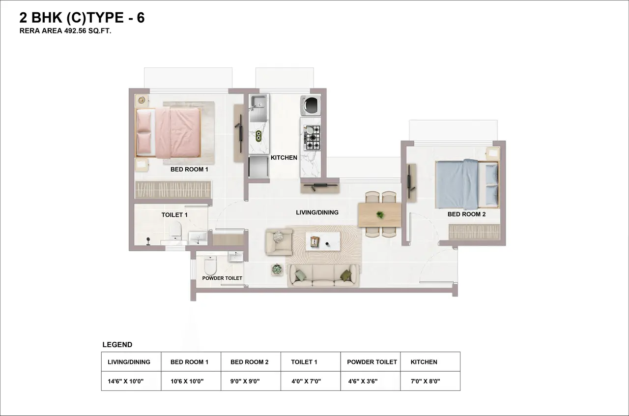Kean Avenor Park Kurla floor plan