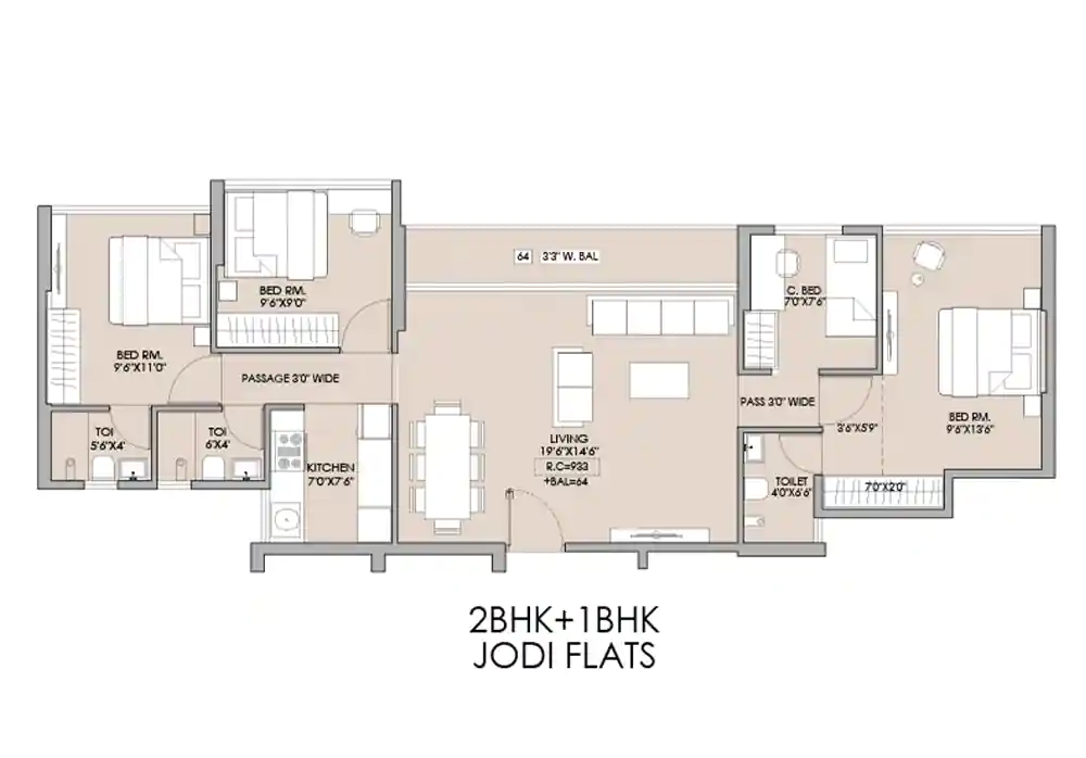 Sunteck Crescent Park Kalyan Harbour floor plan