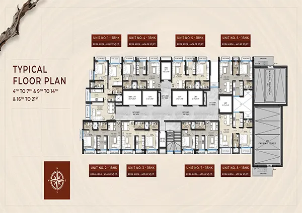 The Royal Oak Residency floor plan