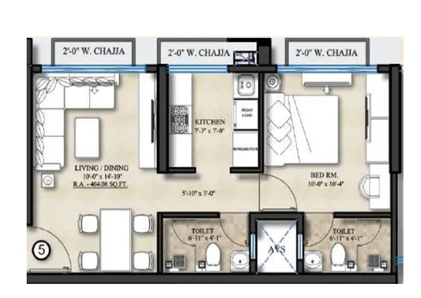 The Royal Oak Residency floor plan