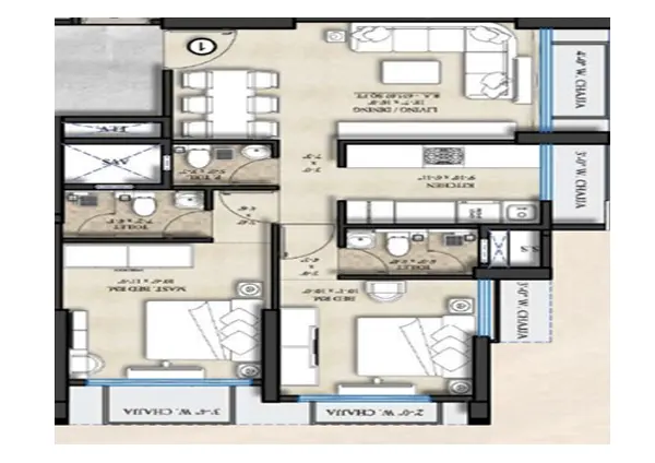 The Royal Oak Residency floor plan