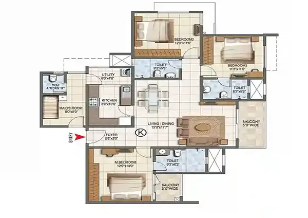 Godrej Avenue 11 floor plan