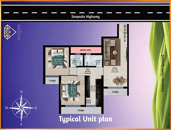 EV Solitaire Sanpada floor plan