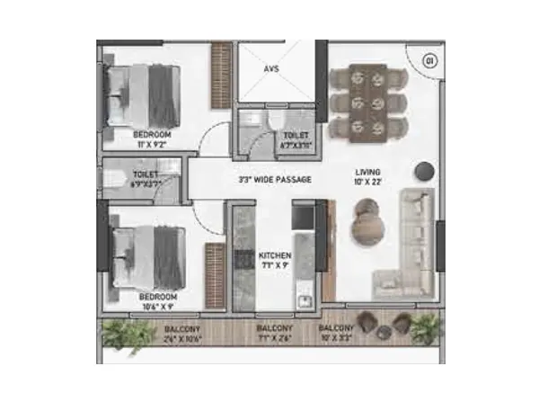 Parsn Shiv Vaibhav floor plan
