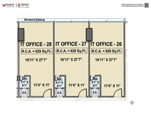 Raheja World Trade Center floor plan