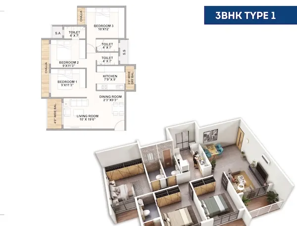 Bharat Enclave Panvel floor plan
