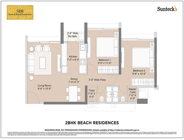 Sunteck Oceanopolis Vasai floor plan