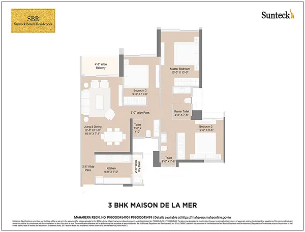 Sunteck Oceanopolis Vasai floor plan