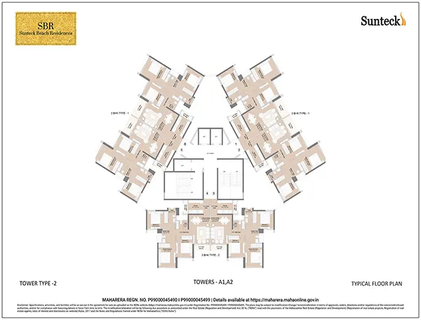 Sunteck Oceanopolis Vasai floor plan
