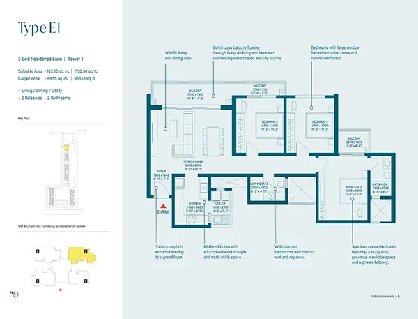 Sobha Rivana Noida floor plan