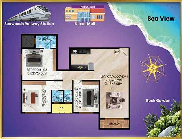 EV 21 Parkside Vista Nerul floor plan