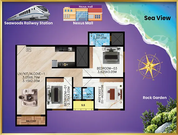 EV 21 Parkside Vista Nerul floor plan