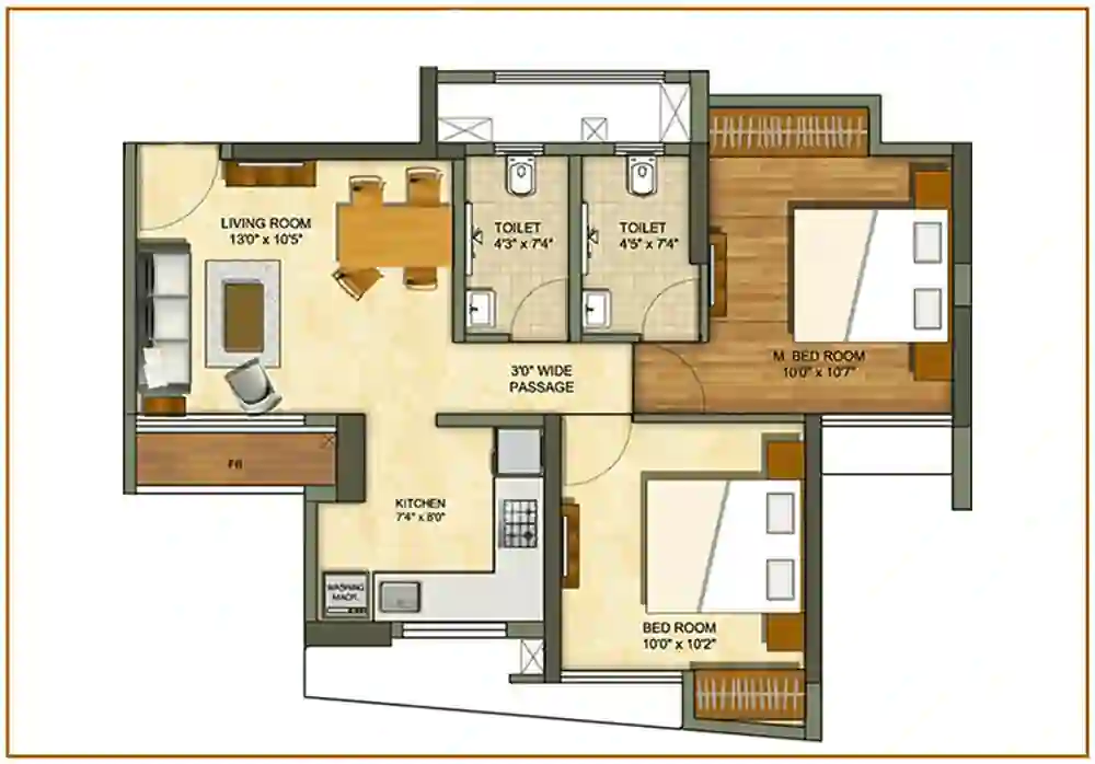 Runwal One Bay Sands floor plan