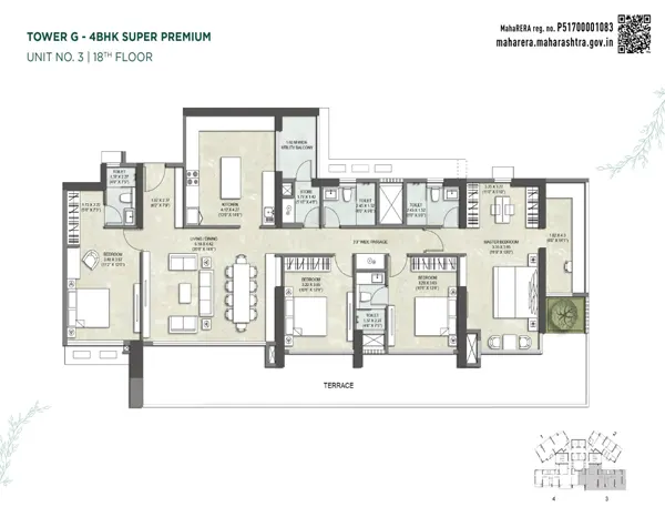 Kalpataru Immensa Thane floor plan