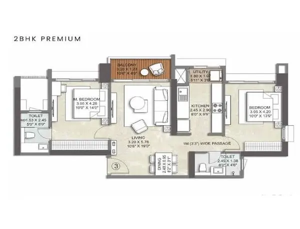 Kalpataru Estella Parkcity floor plan