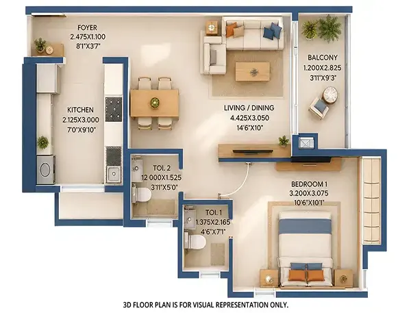 K Raheja One Jade Juinagar floor plan