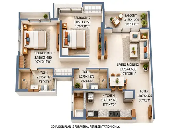 K Raheja One Jade Juinagar floor plan