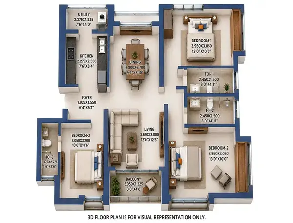 K Raheja One Jade Juinagar floor plan
