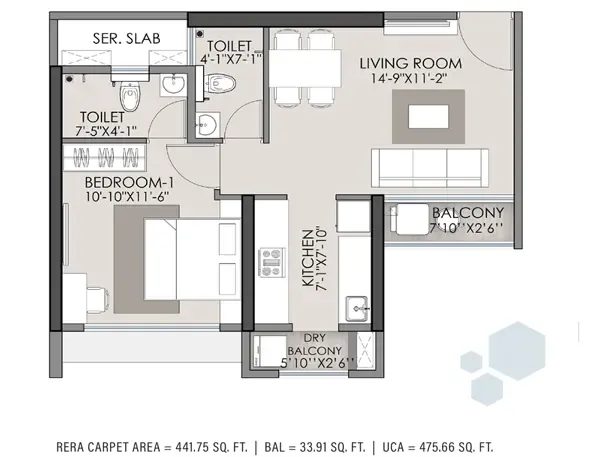 Ajmera  One International District floor plan