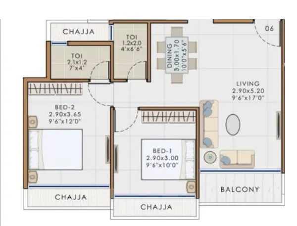 Pillars Nirvana Ulwe floor plan
