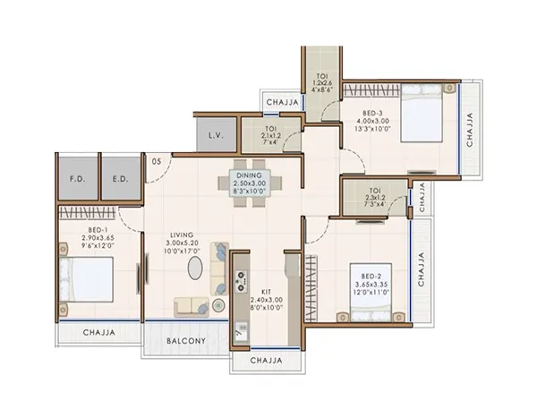 Pillars Nirvana Ulwe floor plan