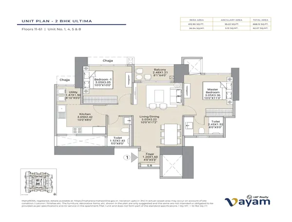 LT Vayam Thane floor plan