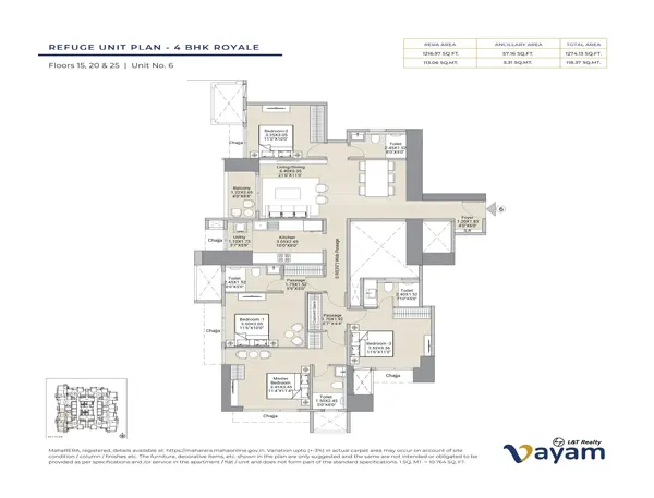 LT Vayam Thane floor plan