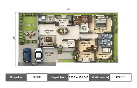 Wadhwa The Haven Plots Panvel floor plan