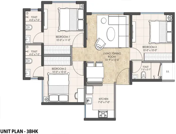 Shapoorji Pallonji Sarova floor plan