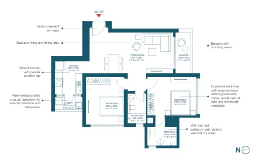 Sobha Inizio Parel floor plan