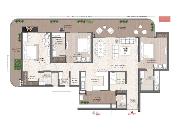 Ashtech Presidential Towers floor plan