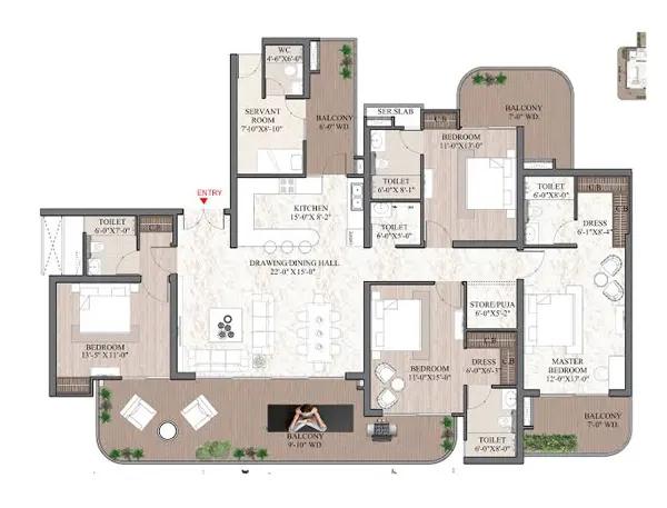 Ashtech Presidential Towers floor plan