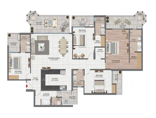 VVIP Namah Ghaziabad New Launch floor plan